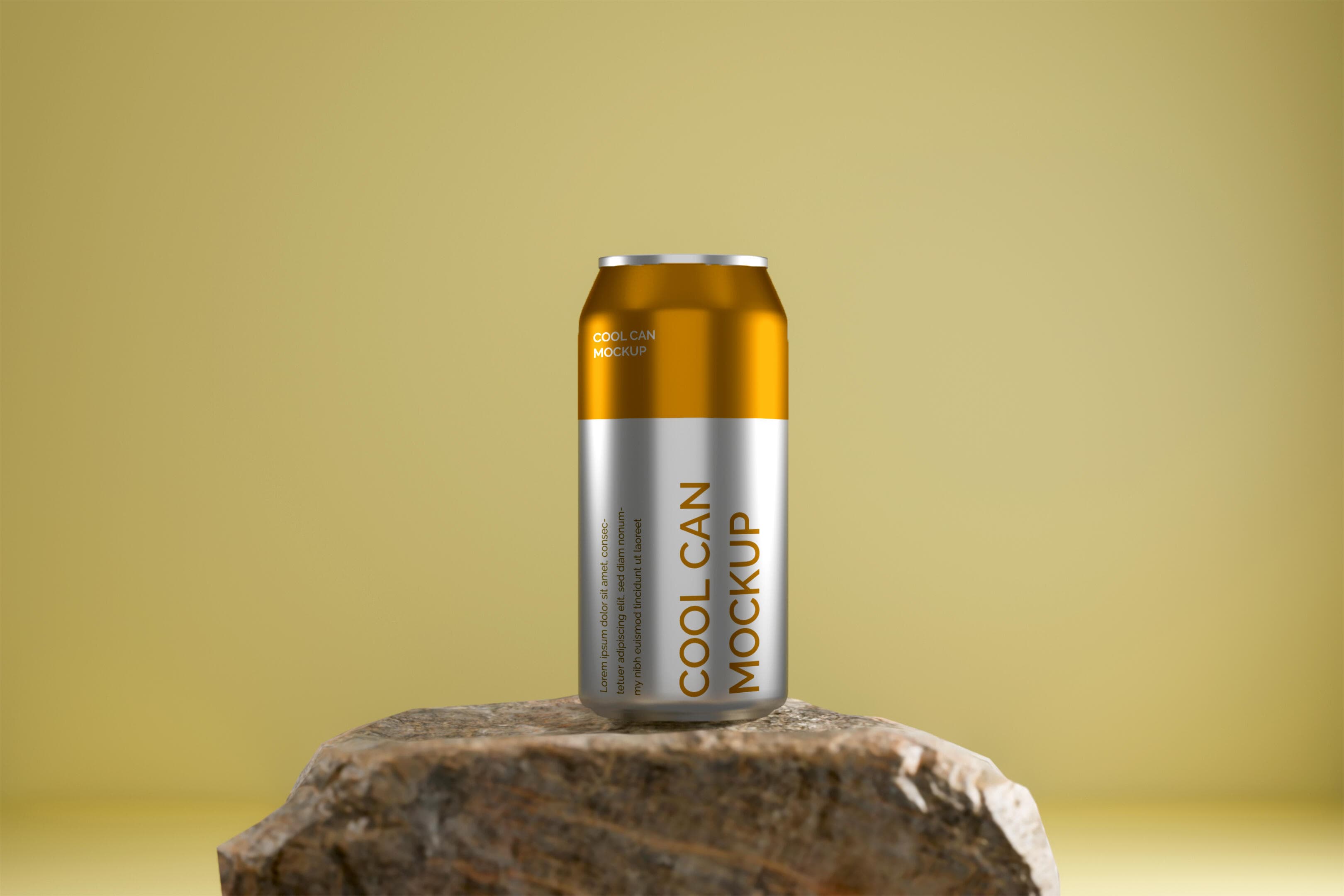 Realistic Beverage Can Mockup - Set 1