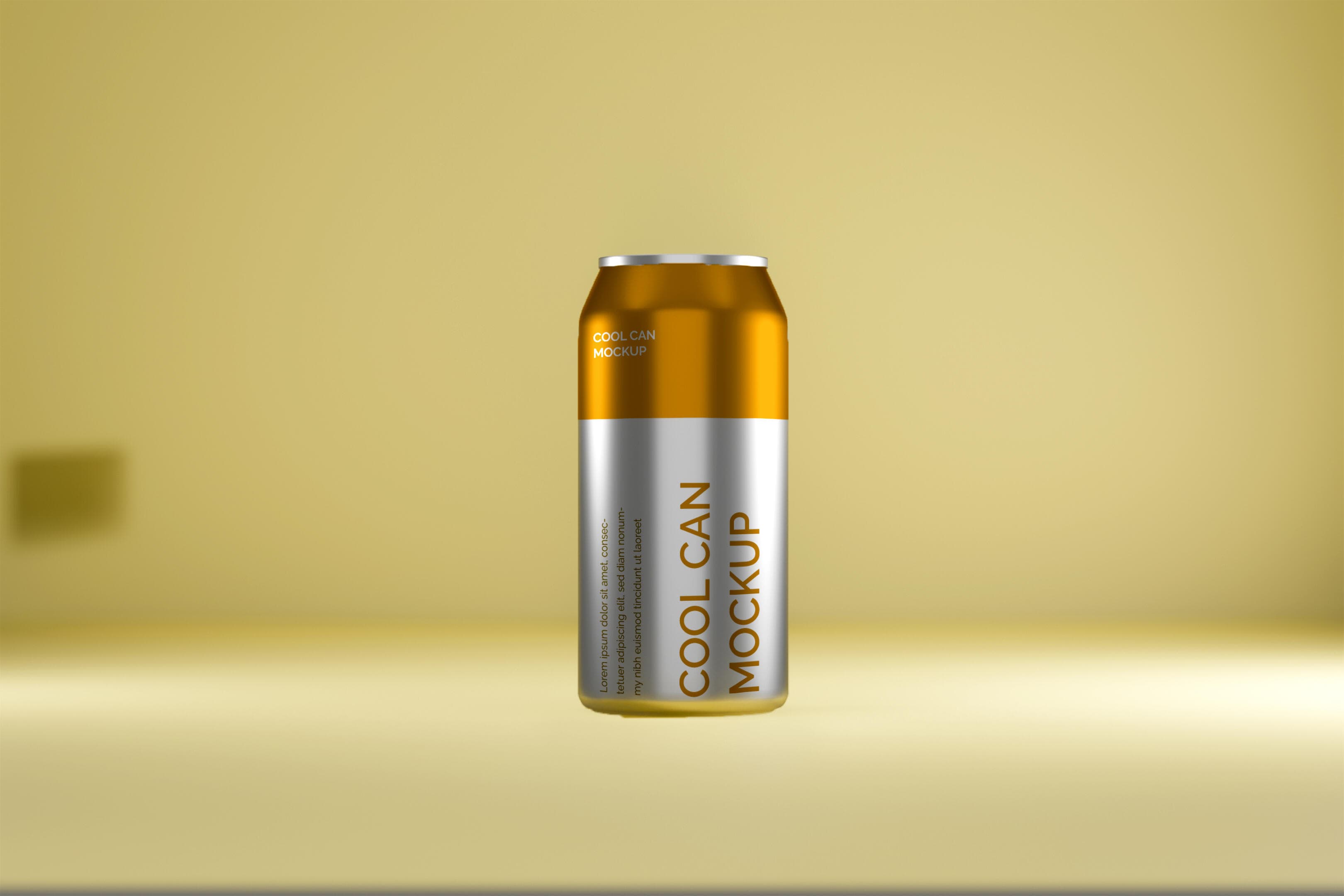 Realistic Beverage Can Mockup - Set 3