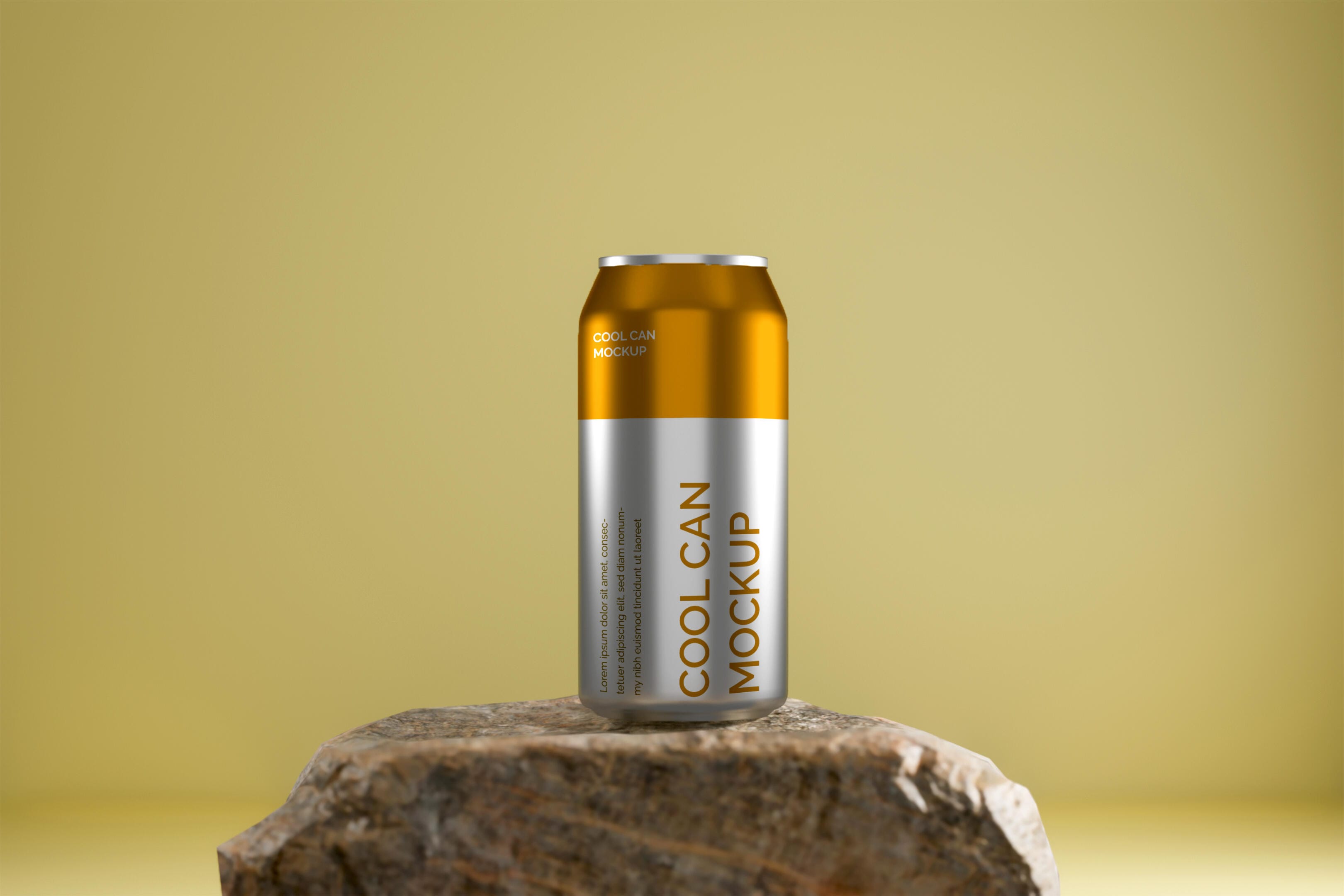 Realistic Beverage Can Mockup - Set 1