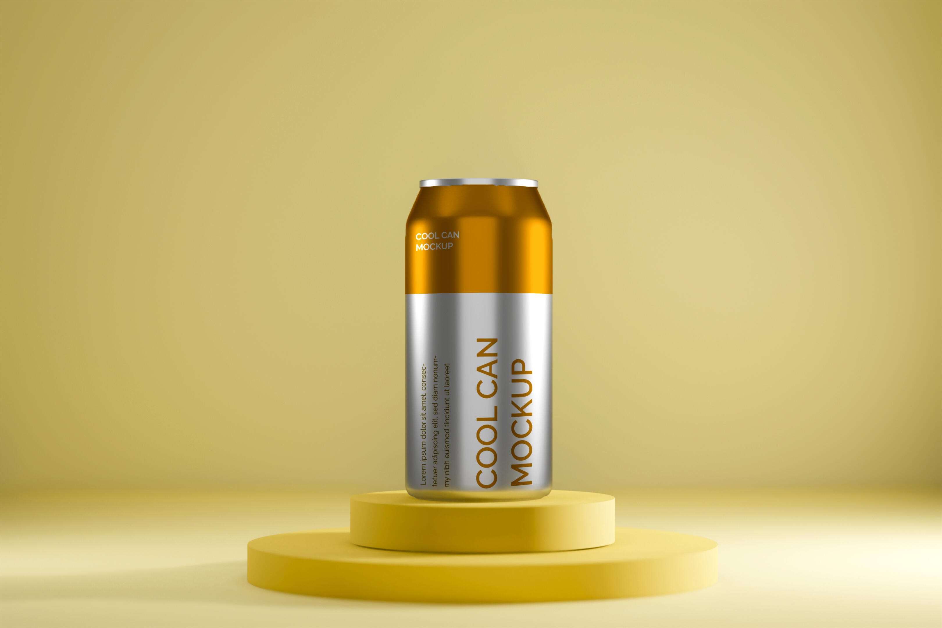 Realistic Beverage Can Mockup - Set 2