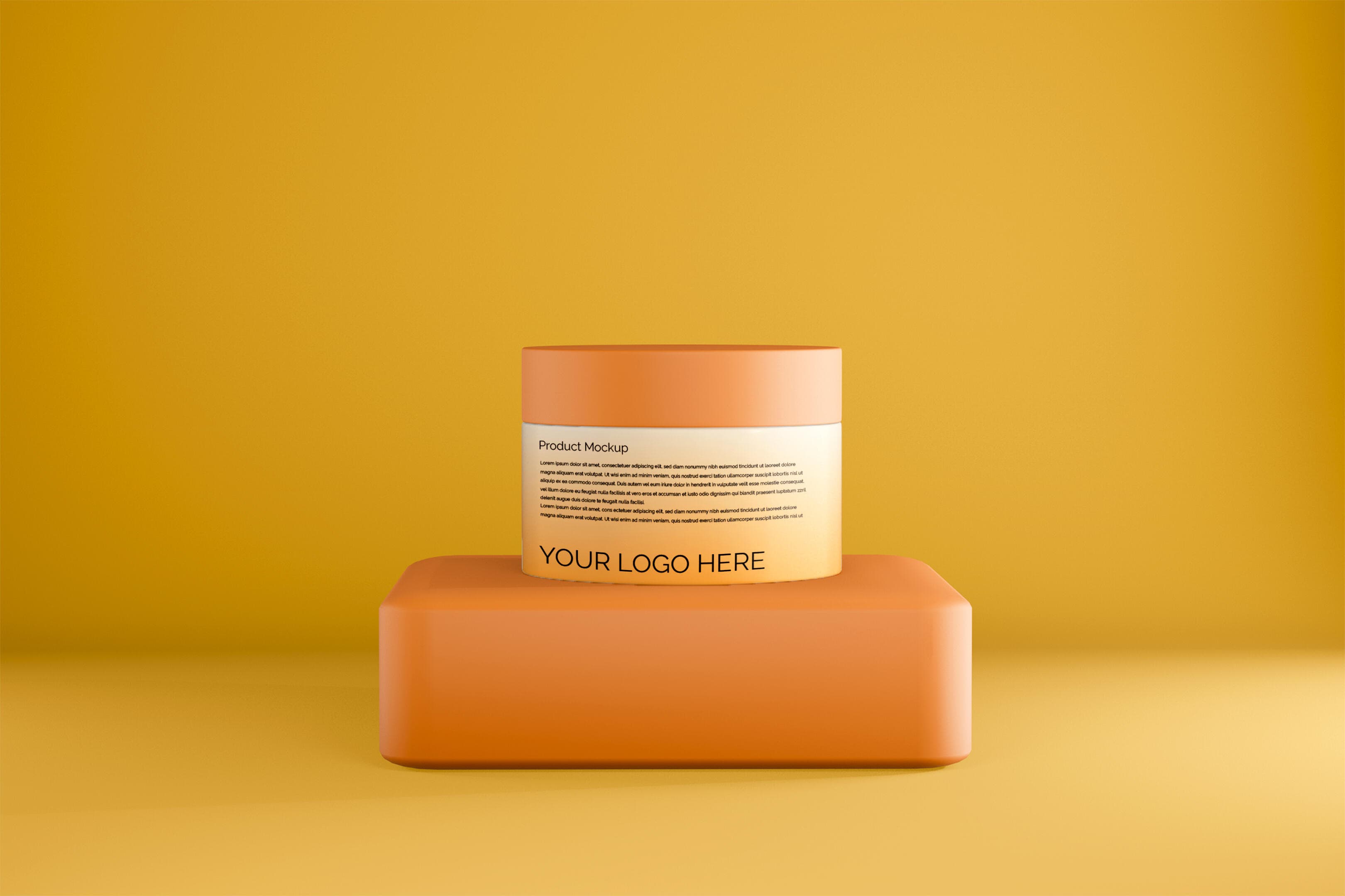 Premium Cream Jar Mockup - Set 2